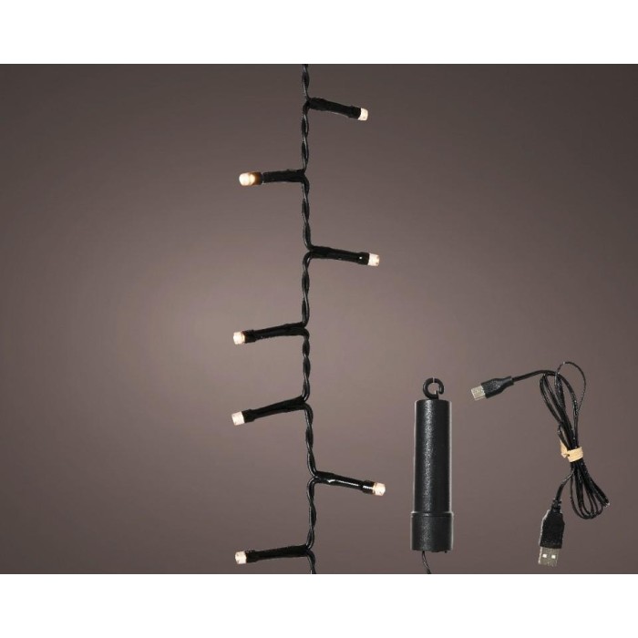 LED RICARICABILI L.400CM. LUCE CALDA ESTERNO